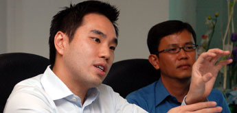Business development manager, Darren Teo (left) and financial controller, Koh Chun Yuan.